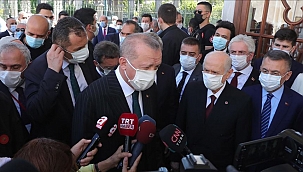 Cumhurbaşkanı Erdoğan: Ayasofya camiydi tekrar cami oldu