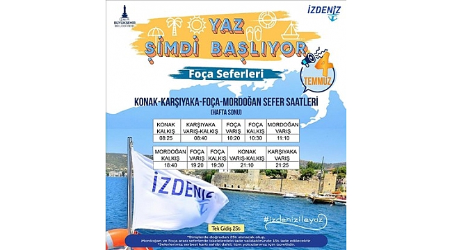 İZDENİZ’de yaz seferleri başlıyor