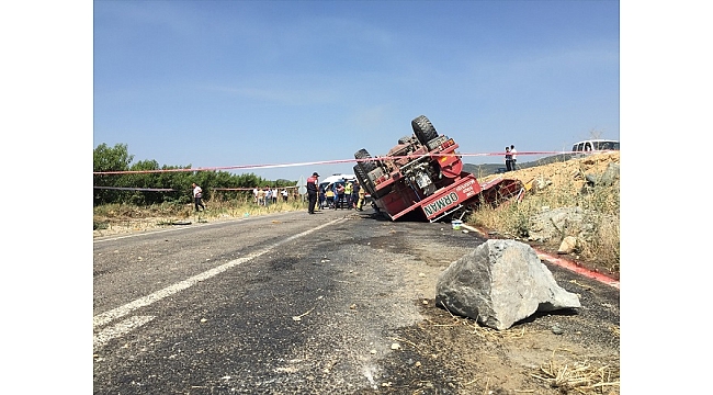 İzmir'de yangına giden arazöz devrildi: 2şehit  2 yaralı