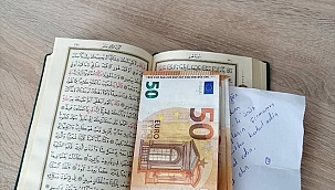 Kur'an-ı Kerim'in arasına 400 avro bıraktı