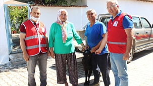 Kurbanlık keçisini Türk Kızılaya bağışladı