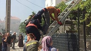 Manisa'da ev yangını hasara yol açtı