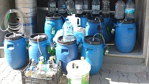Ödemiş'te 450 litre sahte alkol ele geçirildi