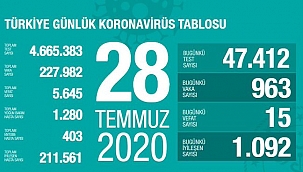 Türkiye'de Kovid-19'dan iyileşenlerin sayısı 211 bin 561 oldu