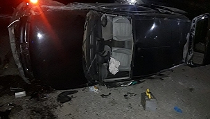 Uşak'ta hafif ticari araç devrildi: 1 ölü
