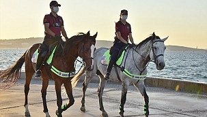 Atlı polisler Aliağa'da göreve başladı