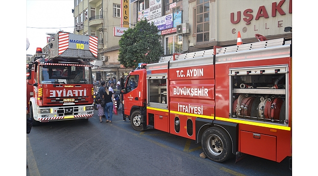 Aydın Manavlar Odası&#039;nda çıkan yangın söndürüldü