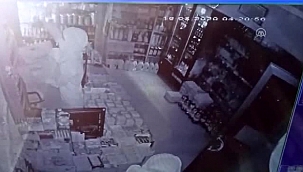Çaldıkları otomobille hırsızlık yapan zanlılar güvenlik kamerasında