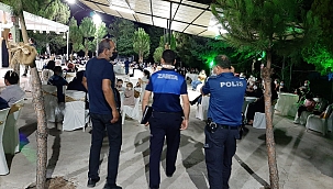 Demirci'de düğünlerde Kovid-19 denetimi