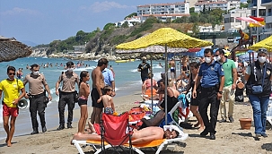 Ege'deki tatil beldelerinde Kovid-19 denetimi