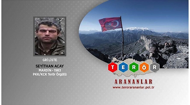 MİT&#039;in operasyonunda etkisiz hale getirilen terörist &#039;gri liste&#039;den