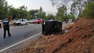 Muğla'da devrilen otomobilin sürücüsü öldü