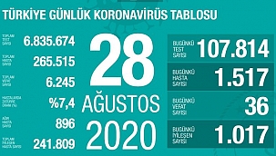 Türkiye'de Kovid-19'u yenenlerin sayısı 241 bin 809'a ulaştı