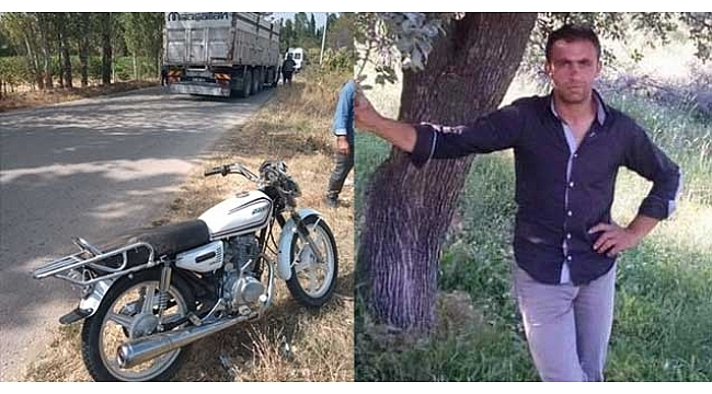 Afyonkarahisar'da motosiklet kamyona çarptı: 1 ölü, 1 yaralı