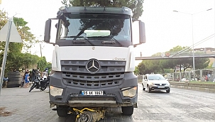 Beton mikseriyle çarpışan elektrikli bisikletin sürücüsü öldü