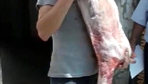 Buca'da 400 kilo kaçak et ve sakatat geçirildi