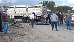 Kütahya'da kamyonla çarpışan motosikletin sürücüsü öldü