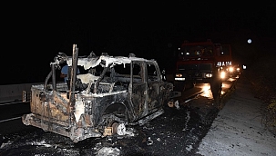 Otomobilde çıkan yangın ormana sıçradı