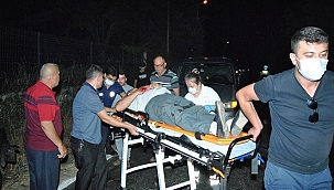 Şarampole yuvarlanan motosikletin sürücüsü yaralandı