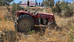 Soma'da devrilen traktörün sürücüsü öldü