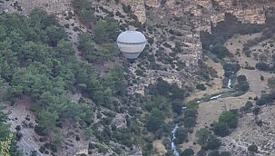 Ulubey Kanyonları'nda sıcak hava balonu test edildi