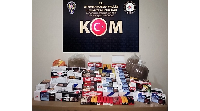 Afyonkarahisar'da kaçak tütün operasyonu