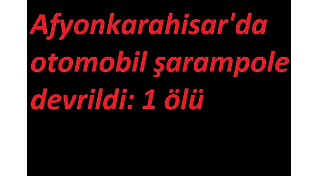 Afyonkarahisar'da otomobil şarampole devrildi: 1 ölü
