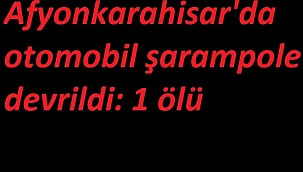Afyonkarahisar'da otomobil şarampole devrildi: 1 ölü