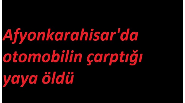 Afyonkarahisar'da otomobilin çarptığı yaya öldü