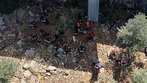 Bodrum'da kafatası bulunan alanda arama yapıldı