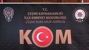 Çeşme'de 28 şişe etil alkol ele geçirildi