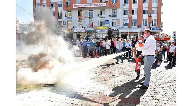 Çiğli Belediyesi’nde Yangın Tatbikatı