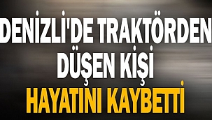 Denizli'de traktörden düşen kişi hayatını kaybetti