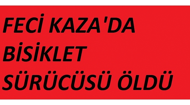 Otomobilin çarptığı bisikletin sürücüsü yaşamını yitirdi