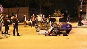 Otomobille motosiklet çarpıştı: 1 ölü, 1 yaralı