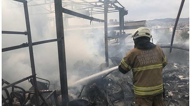 Polyester atölyesindeki yangın hasara neden oldu
