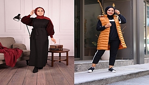 Tesettür Kazak ve Jile elbiseler ile Kış modas