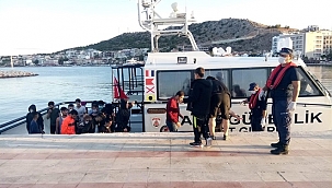 Türk kara sularına itilen 33 düzensiz göçmen kurtarıldı