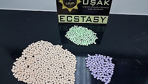 Uşak'ta 1970 uyuşturucu hap ele geçirild