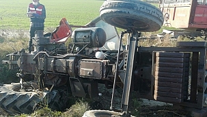 Aydın'da kamyonla çarpışan traktörün sürücüsü öldü