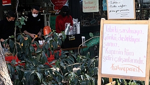 Bu kafenin geliri pandemi süresince çalışanların olacak