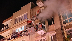 Ev yangınında 1 kişi dumandan etkilendi