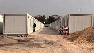 Geçici barınma merkezinde çalışmalar hızlandı