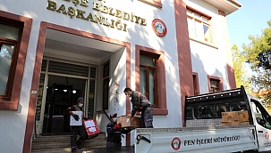 Menteşe'de toplanan yardımlar İzmir'e gönderildi
