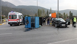Otomobil ile tarım aracı çarpıştı: 10 yaralı