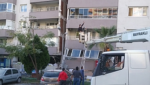 Sepetli araçla, Yılmaz Erbek Apartmanı'nın kahramanı oldular