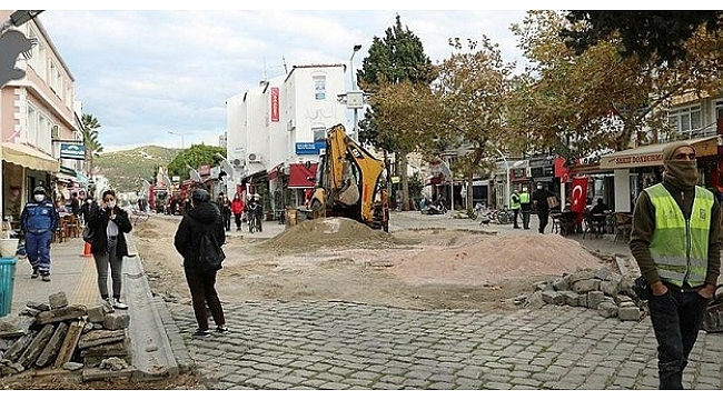Tarihi yolda yürütülen çalışmaya durdurma kararı
