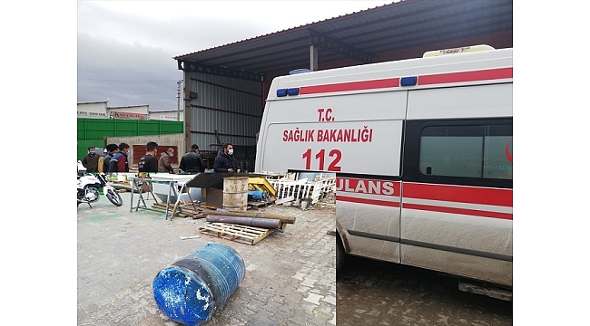 Boya varilinin patlaması sonucu 1 işçi yaralandı