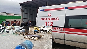 Boya varilinin patlaması sonucu 1 işçi yaralandı