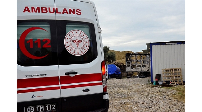 İnşaat firması ofisinde çıkan yangın söndürüldü